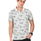 Albion Classic Fit OFF White Casual T-Shirt for Men