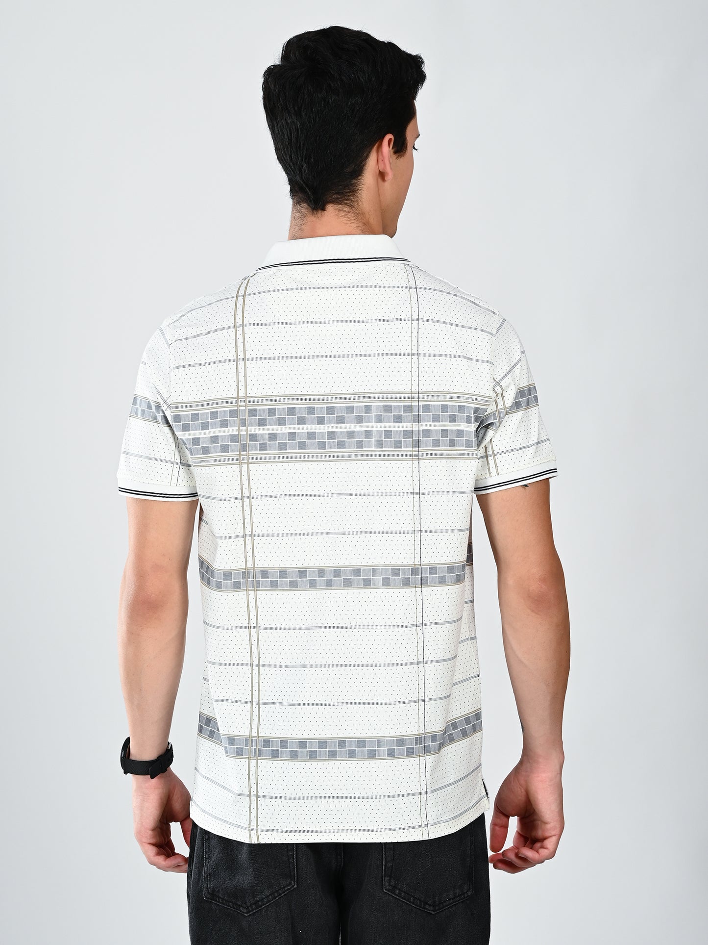 Albion Classic Fit White Casual T-Shirt for Men