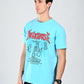 Albion  Regular Fit Aqua Casual Cotton T-Shirt
