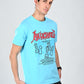 Albion  Regular Fit Aqua Casual Cotton T-Shirt