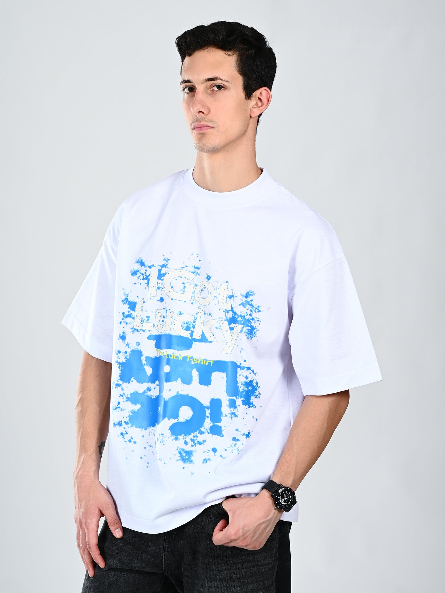 Albion  Regular Fit White Casual Cotton T-Shirt