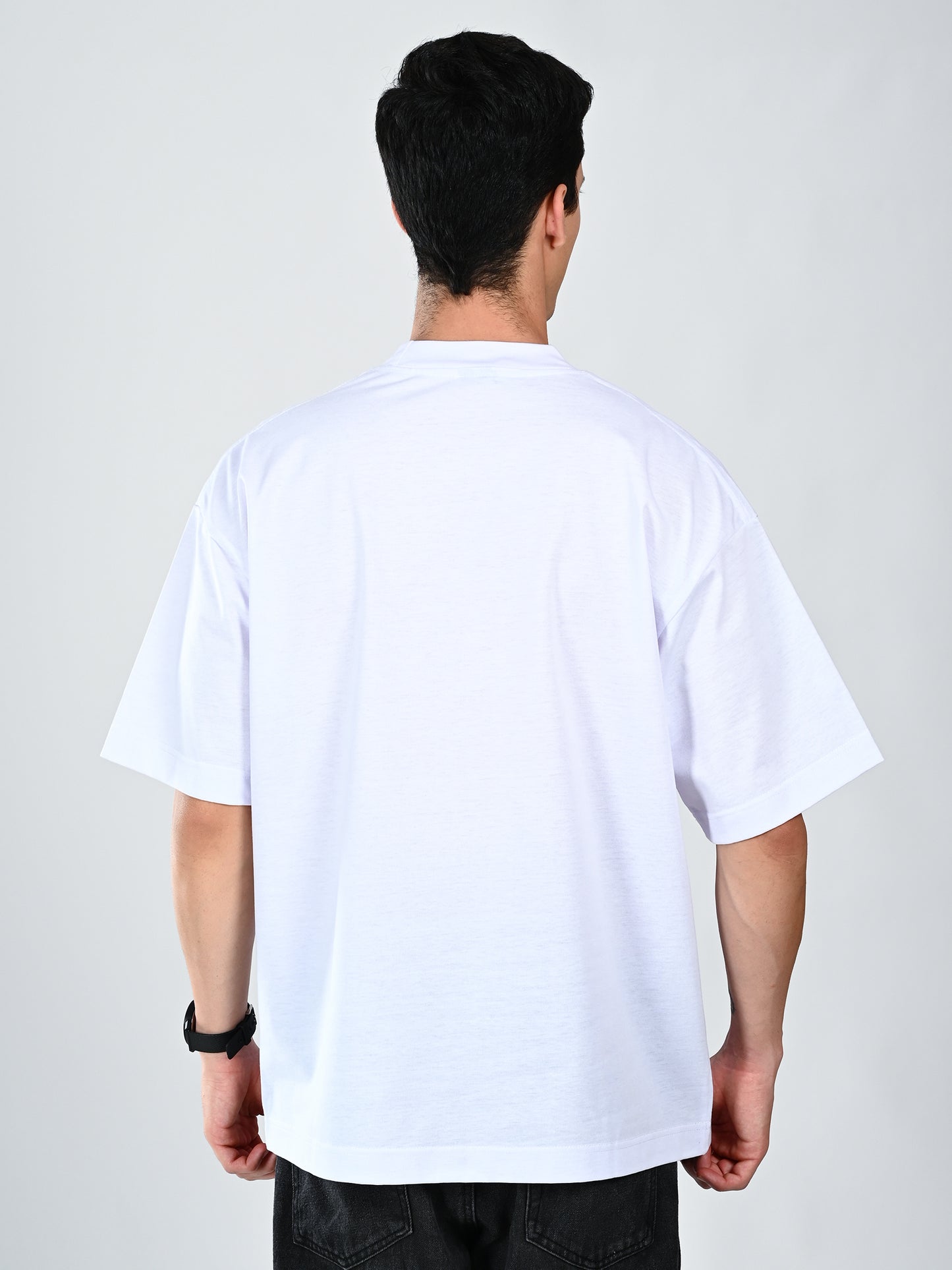 Albion  Regular Fit White Casual Cotton T-Shirt