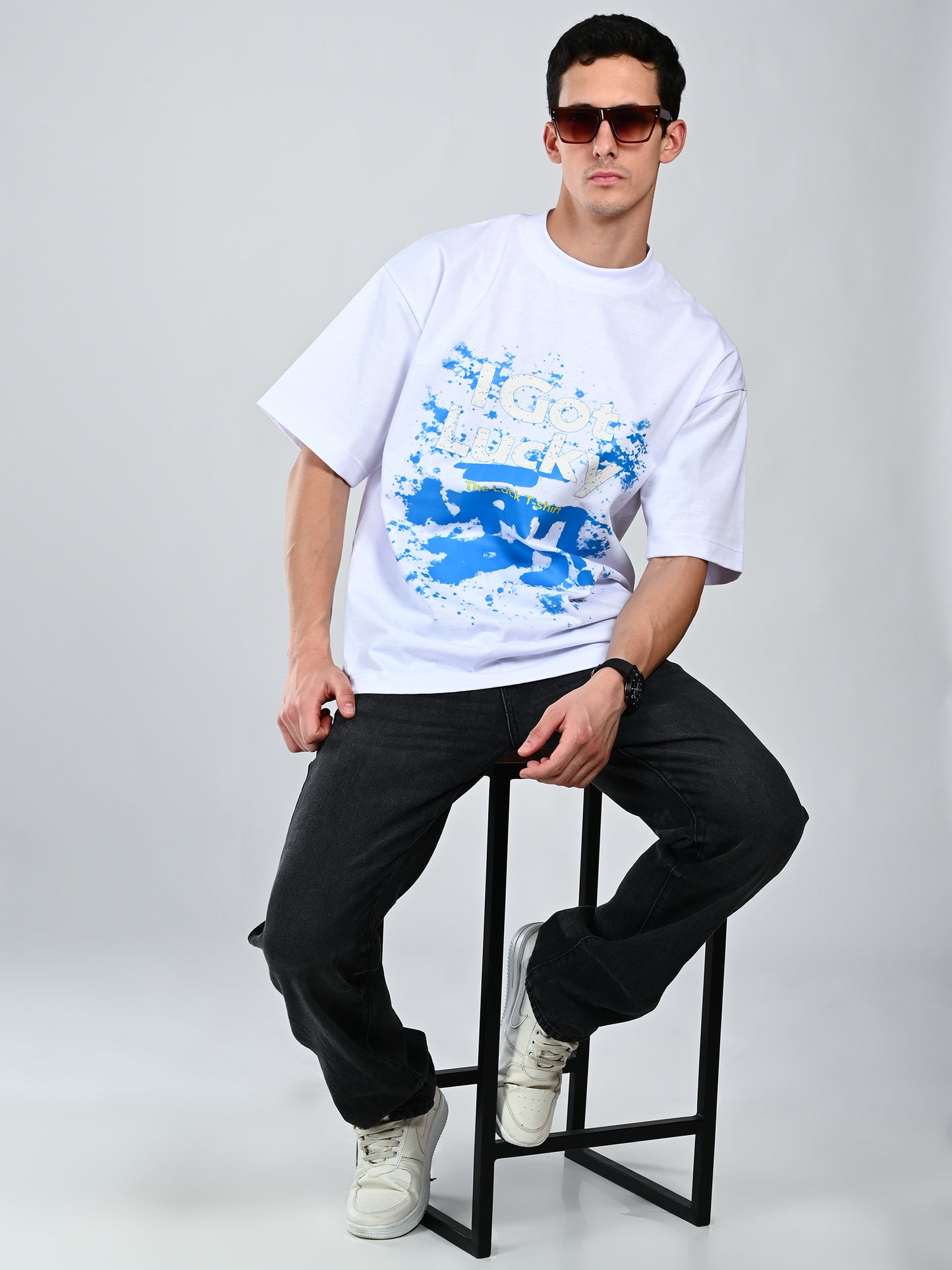 Albion  Regular Fit White Casual Cotton T-Shirt