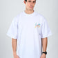 Albion  Regular Fit White Casual Cotton T-Shirt