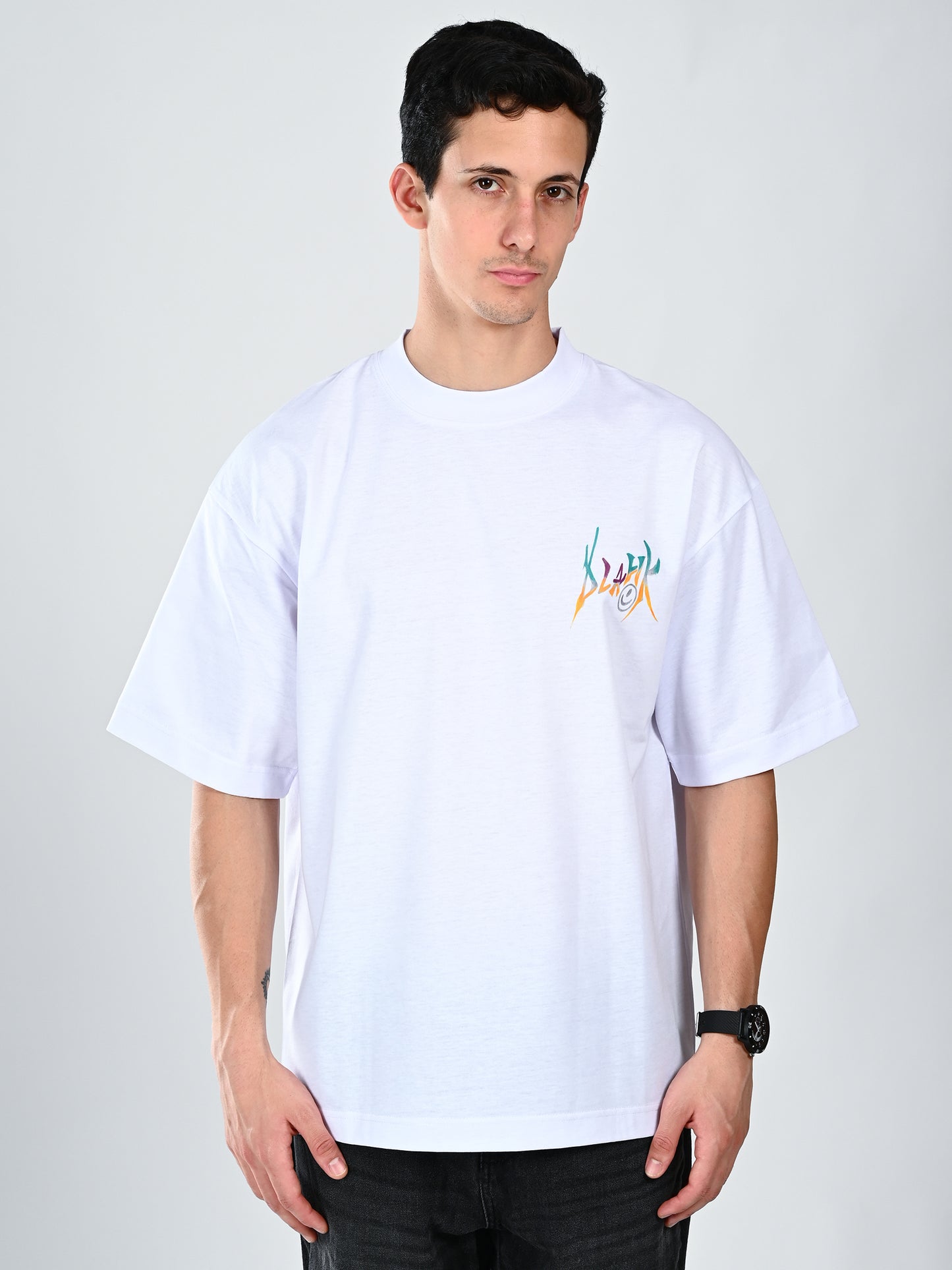 Albion  Regular Fit White Casual Cotton T-Shirt