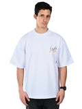 Albion  Regular Fit White Casual Cotton T-Shirt