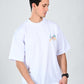 Albion  Regular Fit White Casual Cotton T-Shirt