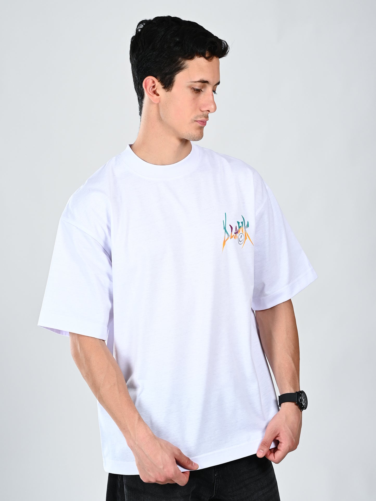 Albion  Regular Fit White Casual Cotton T-Shirt