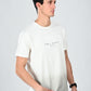 Albion  Regular Fit White Casual Cotton T-Shirt