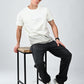 Albion  Regular Fit White Casual Cotton T-Shirt