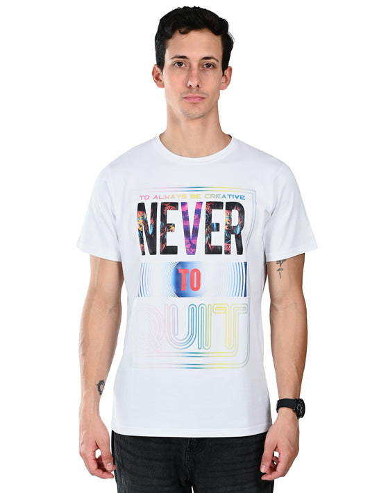 Albion  Regular Fit Black Casual Cotton T-Shirt
