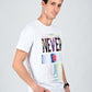 Albion  Regular Fit Black Casual Cotton T-Shirt