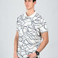 Albion  Regular Fit White Casual Cotton T-Shirt