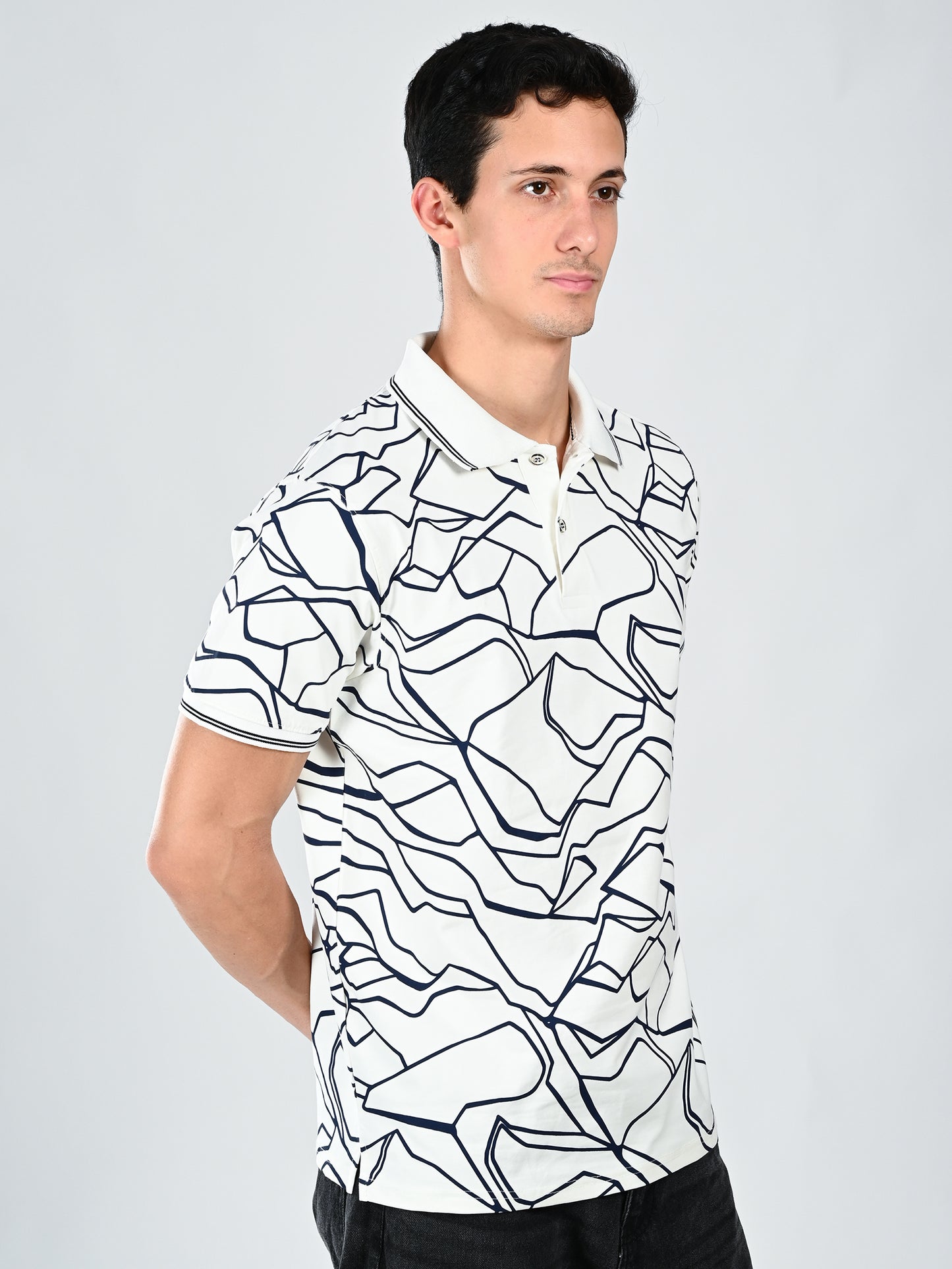 Albion  Regular Fit White Casual Cotton T-Shirt