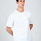 Albion  Regular Fit White Casual Cotton T-Shirt