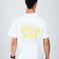 Albion  Regular Fit White Casual Cotton T-Shirt