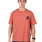 Albion  Regular Fit Rust Casual Cotton T-Shirt
