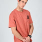 Albion  Regular Fit Rust Casual Cotton T-Shirt