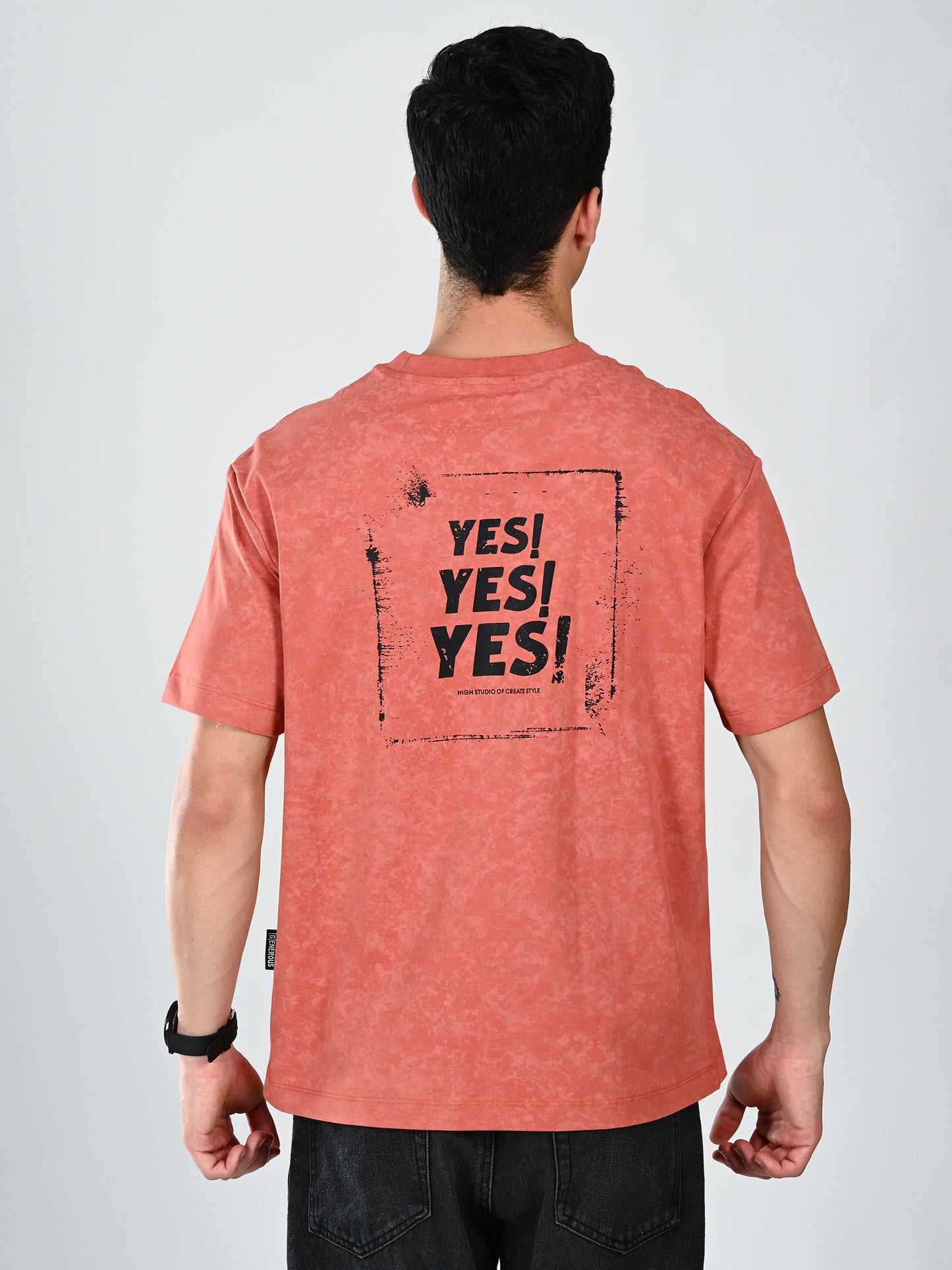 Albion  Regular Fit Rust Casual Cotton T-Shirt