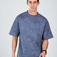 Albion  Regular Fit Navy Casual Cotton T-Shirt