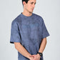 Albion  Regular Fit Navy Casual Cotton T-Shirt