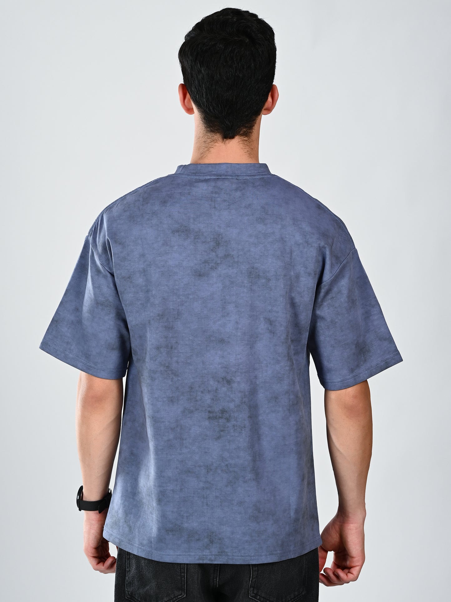 Albion  Regular Fit Navy Casual Cotton T-Shirt