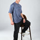 Albion  Regular Fit Navy Casual Cotton T-Shirt