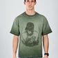 Albion  Regular Fit Olive Casual Cotton T-Shirt