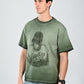 Albion  Regular Fit Olive Casual Cotton T-Shirt