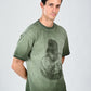 Albion  Regular Fit Olive Casual Cotton T-Shirt