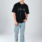Albion  Regular Fit Black Casual Cotton T-Shirt