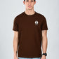 Albion  Regular Fit Coffee Casual Cotton T-Shirt