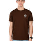 Albion  Regular Fit Coffee Casual Cotton T-Shirt