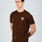 Albion  Regular Fit Coffee Casual Cotton T-Shirt