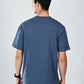 Albion  Regular Fit Blue Casual Cotton T-Shirt