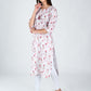 AlbionWomen Floral Print  White  Straight Kurta for Daily Wear