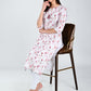 AlbionWomen Floral Print  White  Straight Kurta for Daily Wear