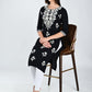 AlbionWomen Black Straight Kurta for Daily Wear