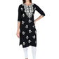 AlbionWomen Black Straight Kurta for Daily Wear