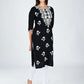 AlbionWomen Black Straight Kurta for Daily Wear