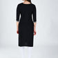 AlbionWomen Black Straight Kurta for Daily Wear