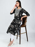 AlbionWomen Black Straight Kurta Comfortable for All-Day Wear