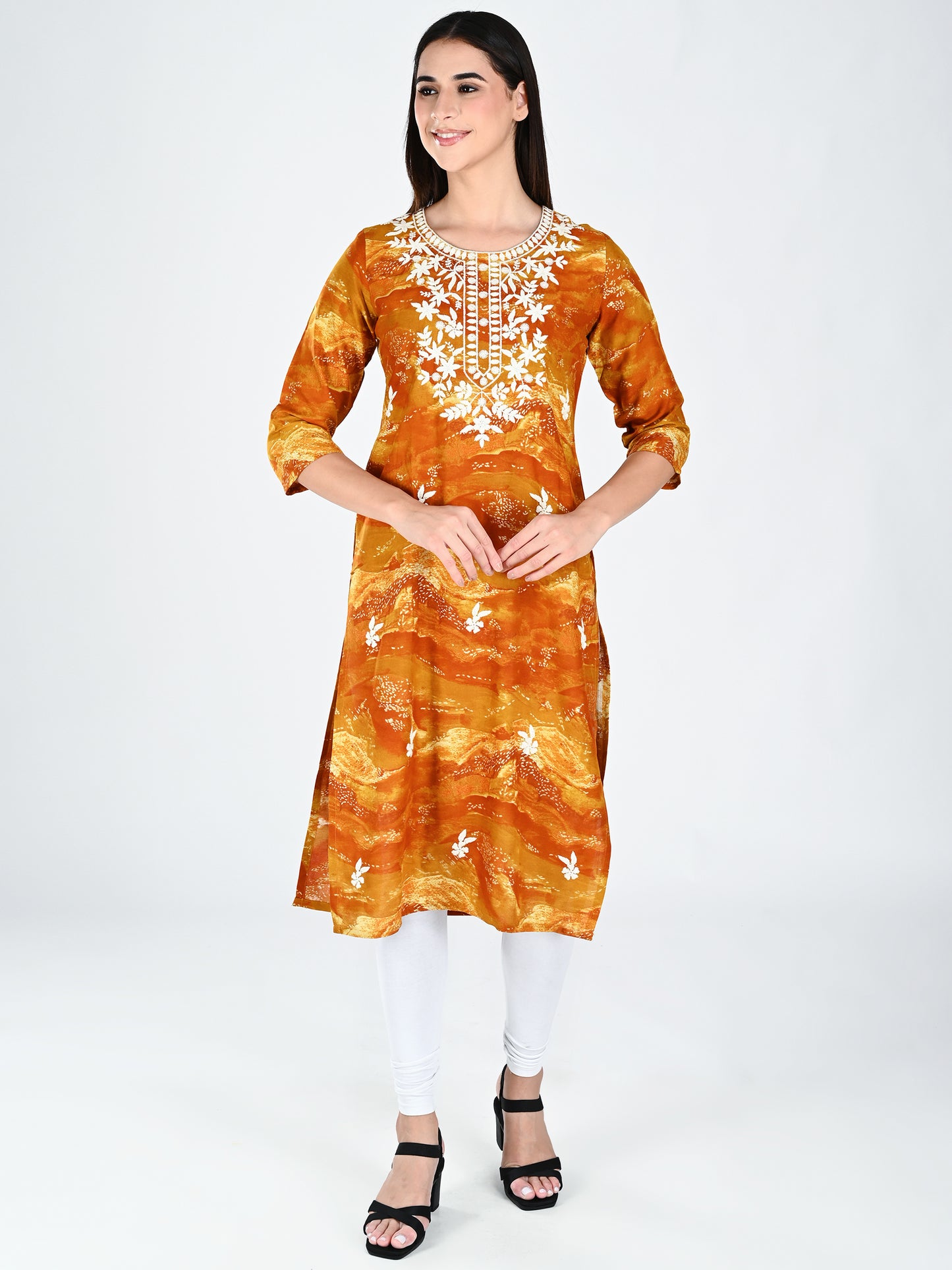 AlbionWomen Red Straight Kurta Comfortable for All-Day Wear