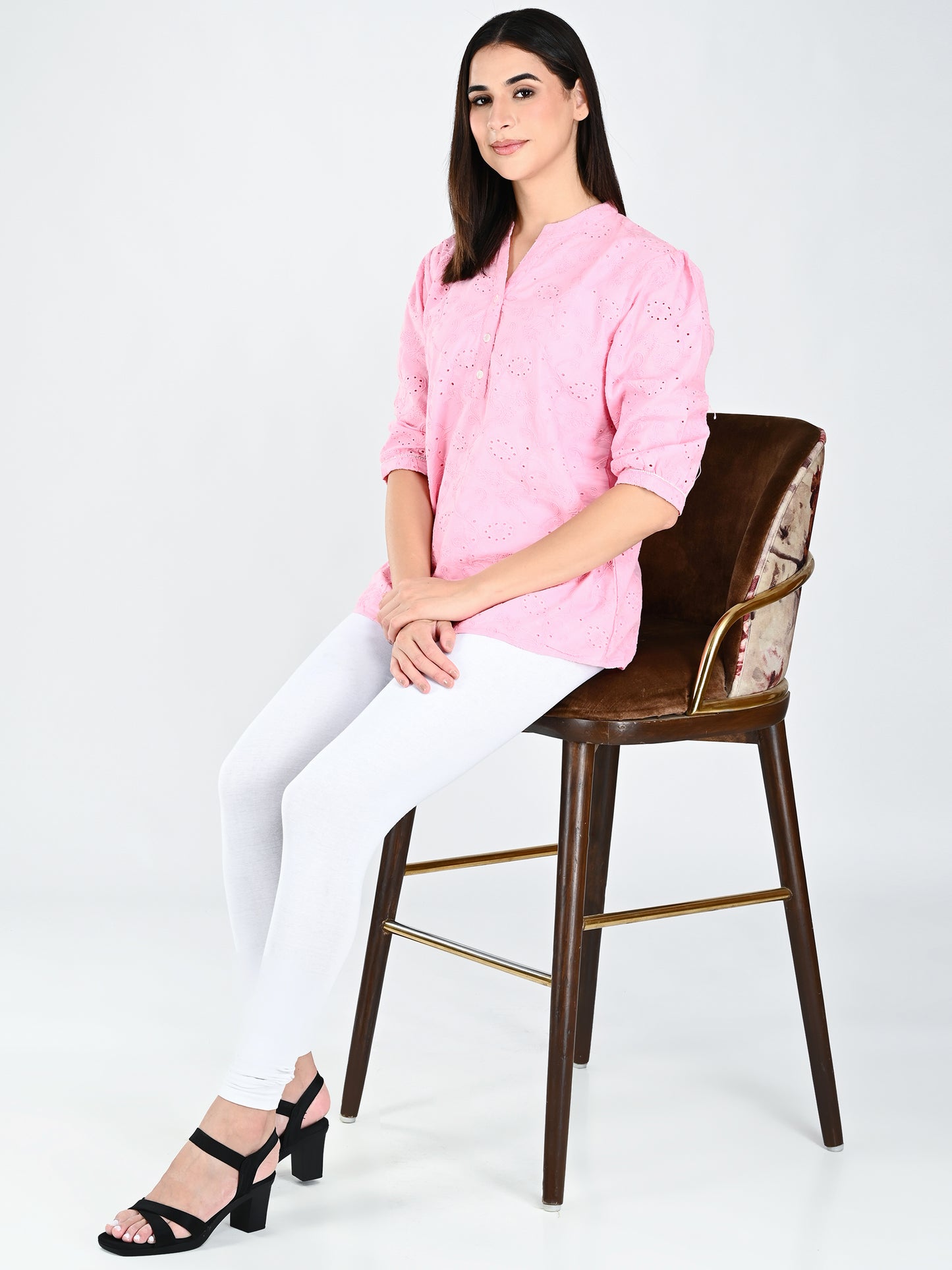 AlbionWomen Pink Straight Kurta Comfortable for All-Day Wear
