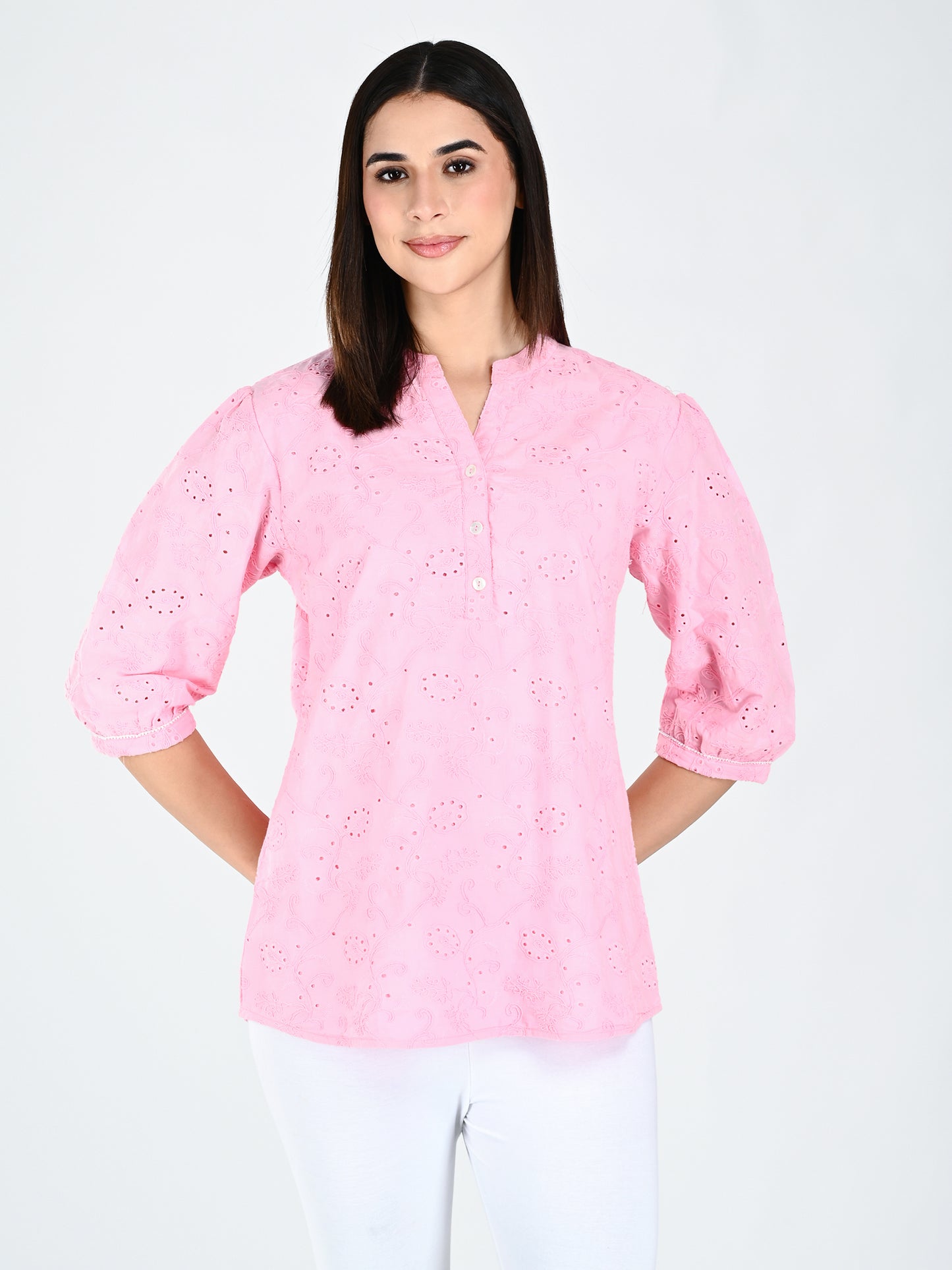 AlbionWomen Pink Straight Kurta Comfortable for All-Day Wear
