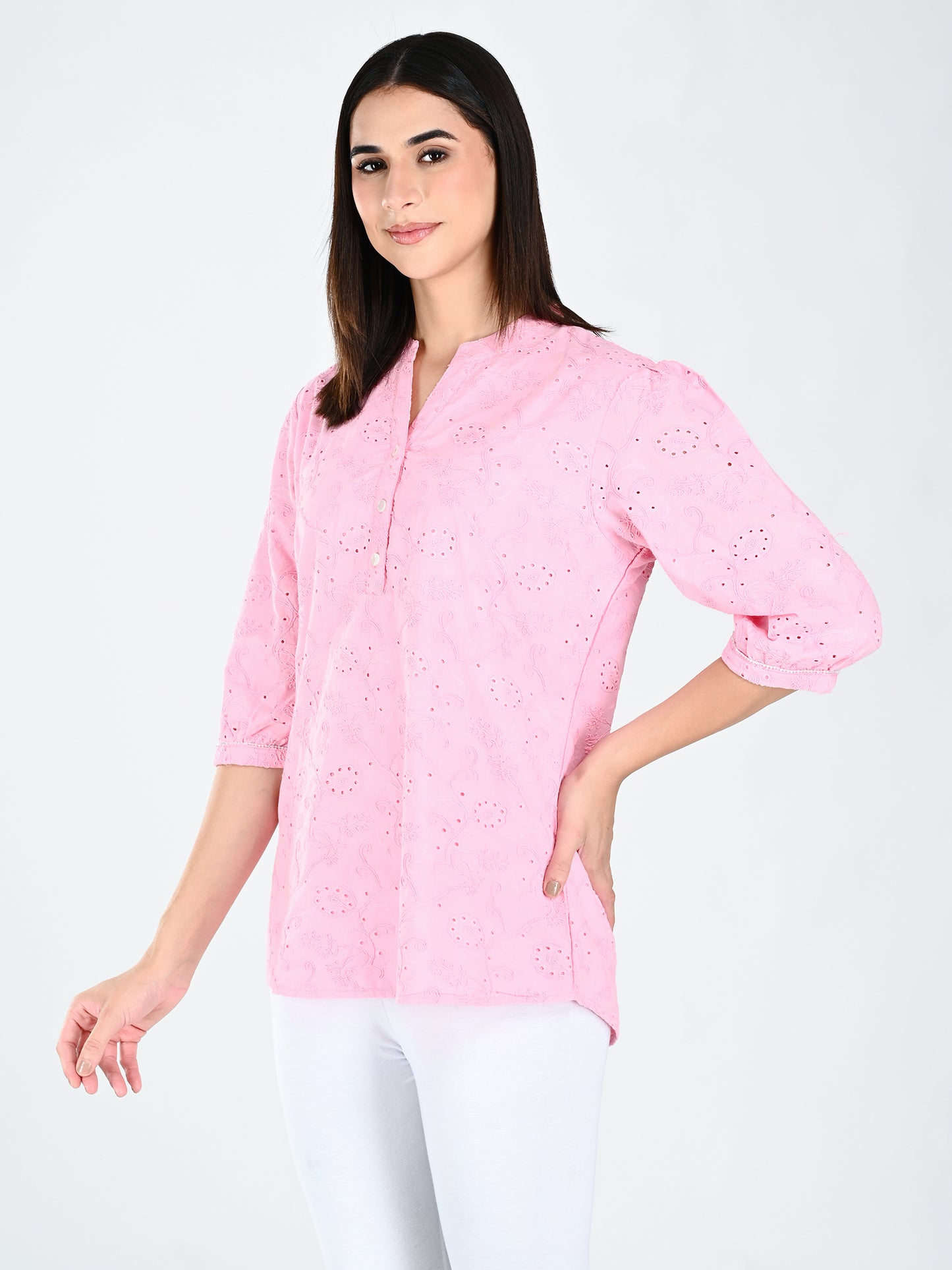AlbionWomen Pink Straight Kurta Comfortable for All-Day Wear