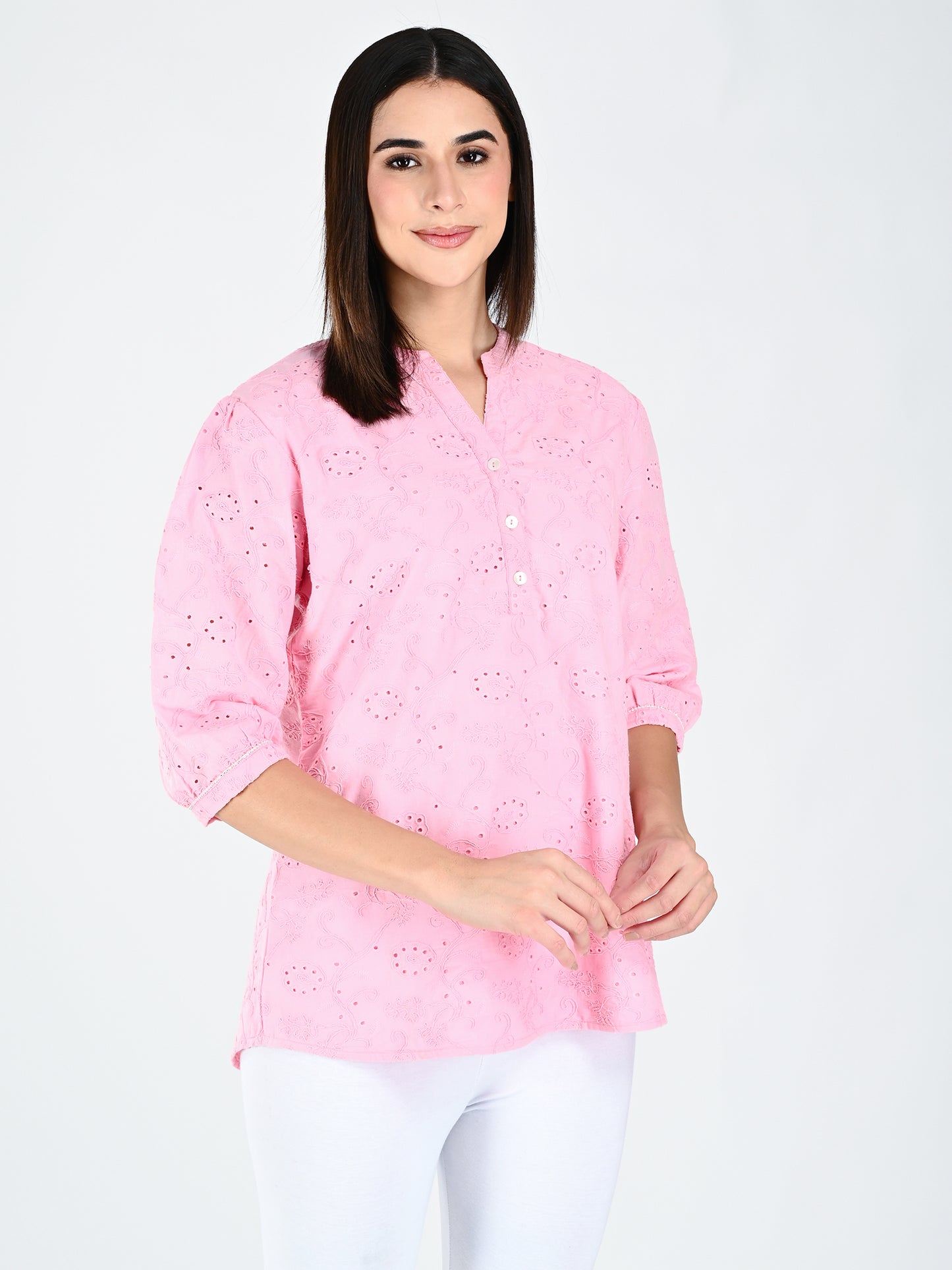 AlbionWomen Pink Straight Kurta Comfortable for All-Day Wear