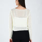 Albion Women Cream Soft Knit Casual Top,For Everyday Comfort