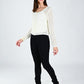 Albion Women Cream Soft Knit Casual Top,For Everyday Comfort
