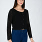 Albion Women Black Soft Knit Casual Top,For Everyday Comfort